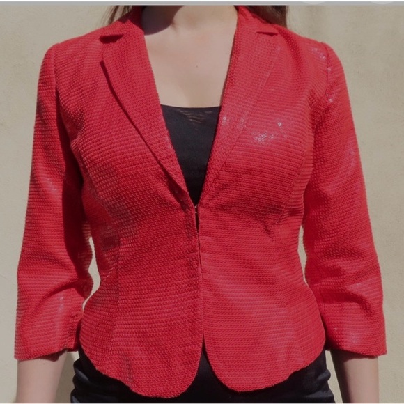 PATRICIA FIELD BLACK SEQUIN BLAZER Sex & The City Size Vintage with Tags SZ 6 - Picture 3 of 9